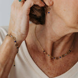 Renewed Radiance Gemstone + Brass Necklace