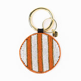 Game Day Football Bag Charm | Orange + White