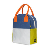 Two Tone Navy + Citrus Sky | Zipper Lunch Bag