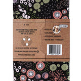 Circle Flowers Black and Coral | Two Sided Waffle Weave Microfiber Towels