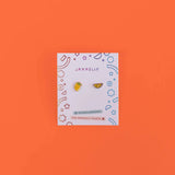 Lemon Enamel Flat Back Earrings