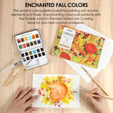 Watercolor Pocket Set Of 12 With Brush | Autumn Colors