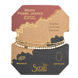 White Fossil Delicate Stone Bracelet/Necklace