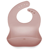 Silicone Roll up Baby Bib | Blush