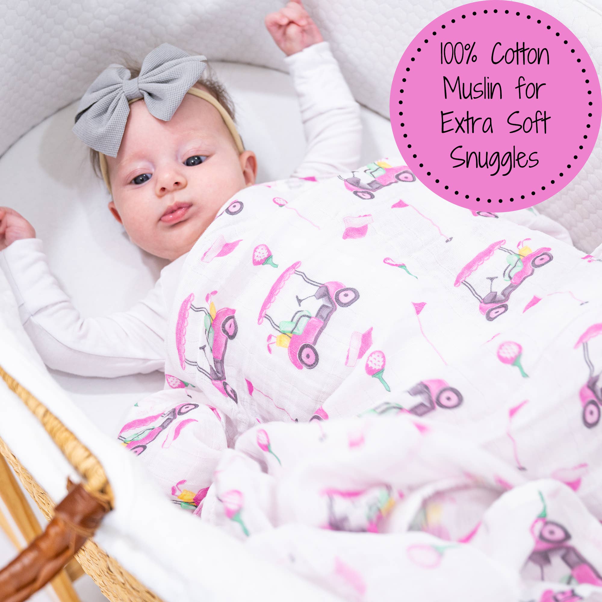 Lil Miss Birdie Muslin Swaddle Blanket