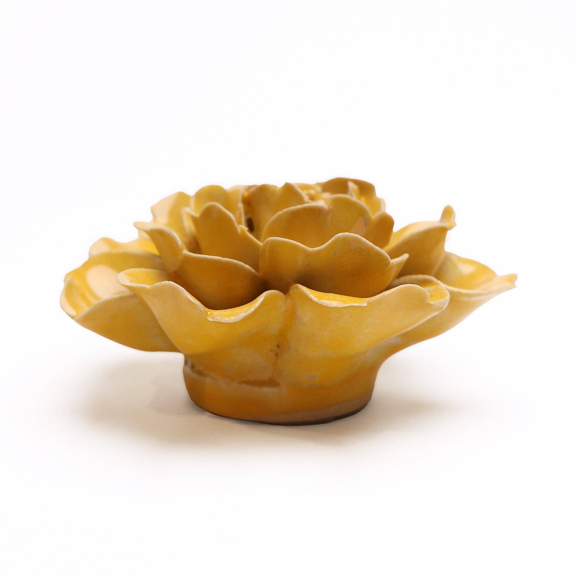 Yellow Rose Ceramic Flower