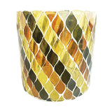 Recycled Glass Mosaic Votive Holder, Multi Color
