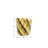 Recycled Glass Mosaic Votive Holder | Multi Color