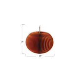 Recycled Paper Folding Honeycomb Pumpkin  | 7 inch