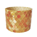 Glass Mosaic Votive Holder, Amber Color