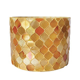 Glass Mosaic Votive Holder | Amber