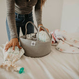 Gray Rope Diaper Caddy