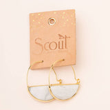Howlite + Gold | Stone Prism Hoop