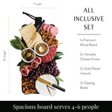 7 Piece Black Charcuterie Board Set | Black