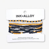 Bracelet Stack Game Day Color Block | Navy + Yellow