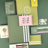 Moss Vertical Striped Journal | Lined Notebook