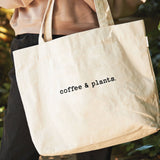 Coffee and Plants Canvas Tote Bag