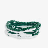 Bracelet Stack Game Day Color Block | White + Green
