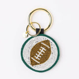 Game Day Football Bag Charm | Green + White