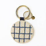 Kelsey Lemons Seed Bead Bag Accessory Key Ring | Lemon Yellow Ivory