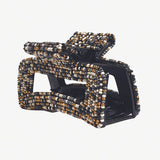 Lola Confetti Beaded Hair Claw Clip | Black + White
