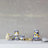 Hand-Painted Stoneware Platter with Lemons