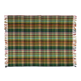 Plaid Woven Cotton Throw with Fringe