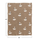 Ducklings Cotton Knit Baby Blanket