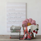 Foxes Cotton Knit Baby Blanket