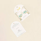 Blue Baby's Breath/Gold | Pressed Flower Hoop Earring