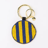 Game Day Football Bag Charm | Yellow + Blue