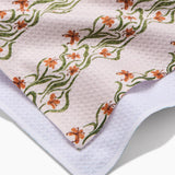 Floral Fall Stripe Tea Towel