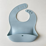 Silicone Roll up Baby Bib | Sky