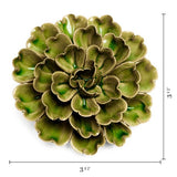 Green Petunia Ceramic Flower