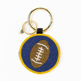 Game Day Football Bag Charm | Yellow + Blue