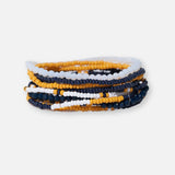 Bracelet Stack Game Day Color Block | Navy + Yellow