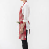 Red Gingham Linen Daily Apron