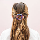 Charlotte Stripe Flat Hair Clip | Lapis