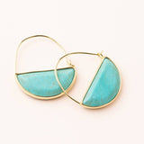 Turquoise + Gold | Stone Prism Hoop
