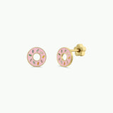 Donut Enamel Flat Back Earrings