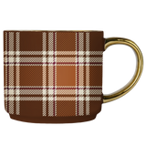 Brown Plaid Coffee Mug