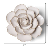 Ivory Ranunculus Ceramic Flower