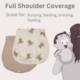 Bamboo Muslin Burp Cloth Set 2-Pack | Teddy/Taupe