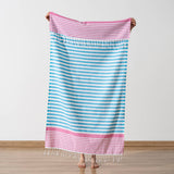 Blue/Pink Turkish Towel