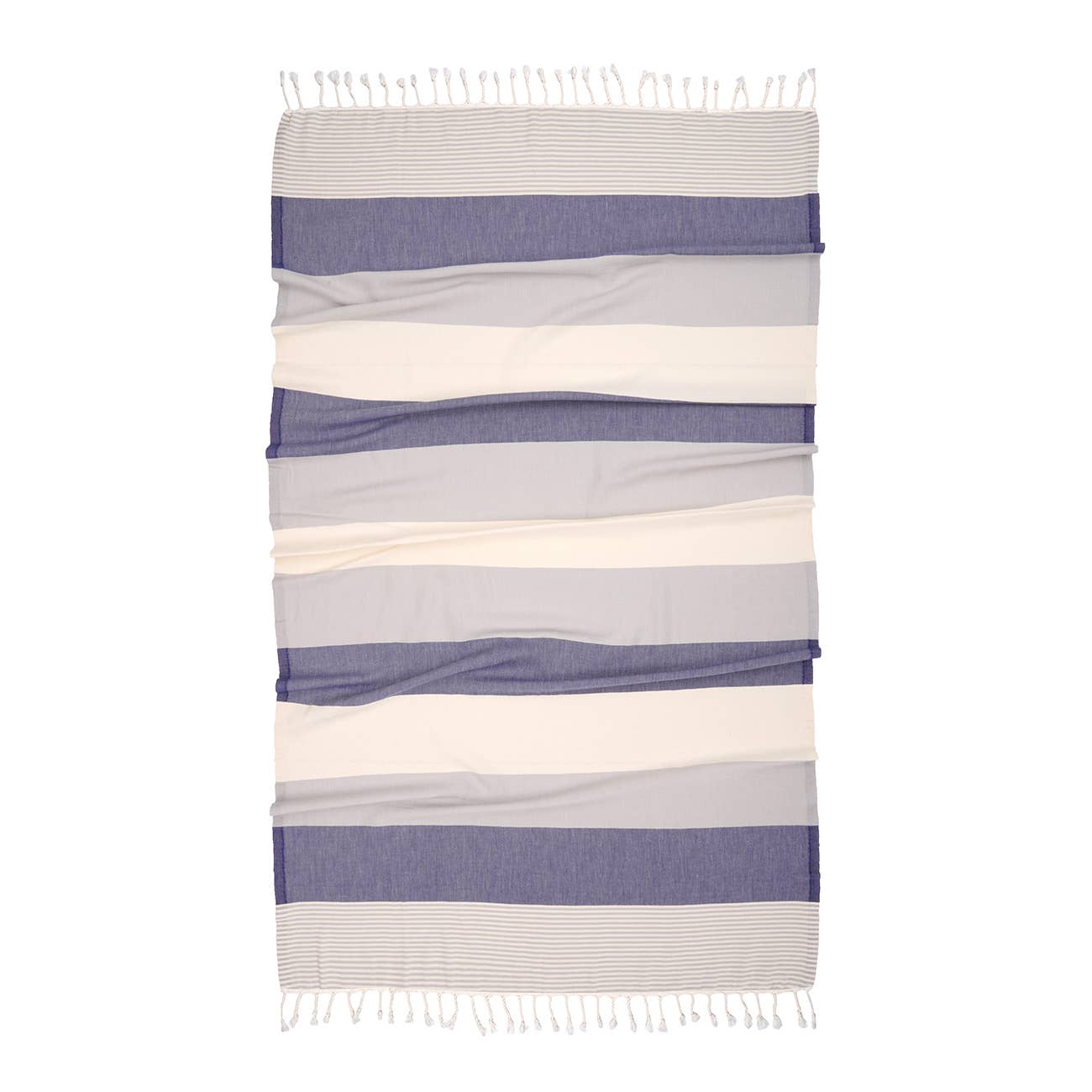Grey/Navy Turkish Towel