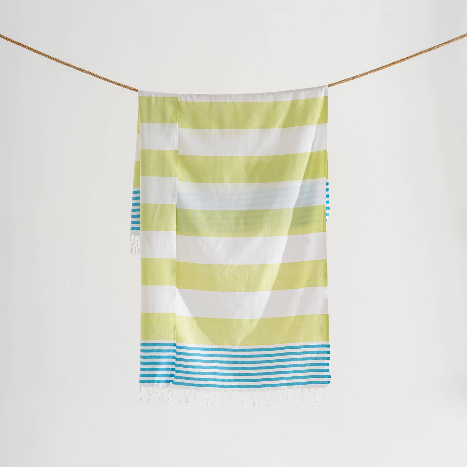 Pistachio/Turquoise Turkish Towel