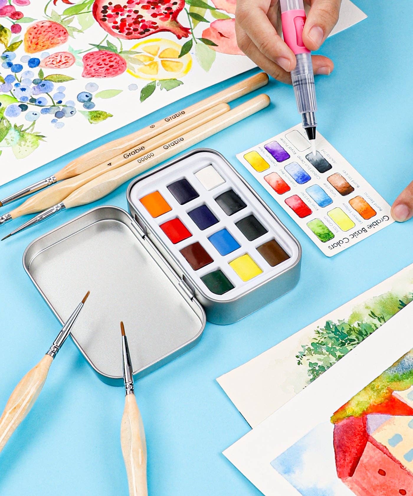 Mercentile Color Watercolor Pocket Set of 12 | Essential Colors – Wallflower Mercantile