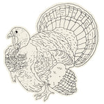 Die-cut Coloring Turkey Placemat - 12 Sheets