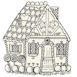 Die-cut Gingerbread House COLORING Placemat - 12 Sheets