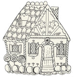 Die-cut Gingerbread House COLORING Placemat - 12 Sheets